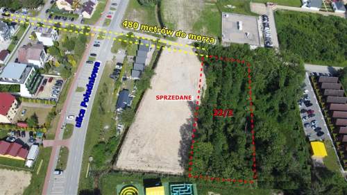 Sarbinowo,centrum działka uzbrojona 480m od morza