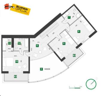 Apartament 5 pokojowy w centrum Krakowa nad Wisłą