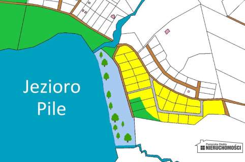 Działka nad samym Jeziorem Pile