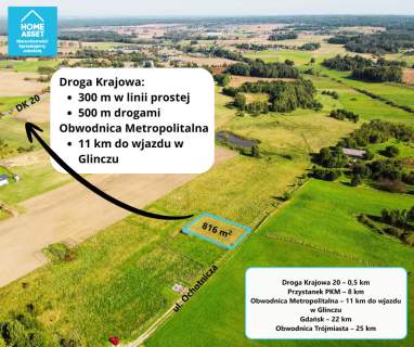 Działka 22 km od Gdańska