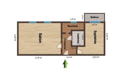 Mieszkanie 45m2 Halemba dwa pokoje, balkon