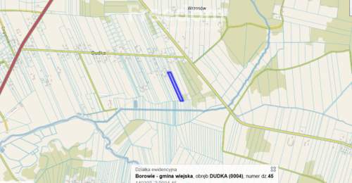 Działka rolno-budowlana Dudka, gmina Borowie
