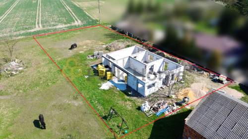 Działka 1521 m2 z rozpoczętą budową