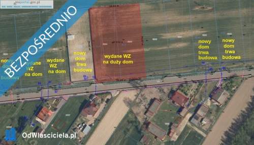 Działka budowlana 1865mkw Sieradz-Męcka Wola BEZPOŚREDNIO 