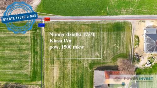 1500 m z WZ, prąd na działce, szeroki front 50 m