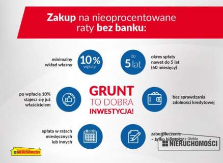 Działki przy asfalcie, na kolonii Radowa Małego.
