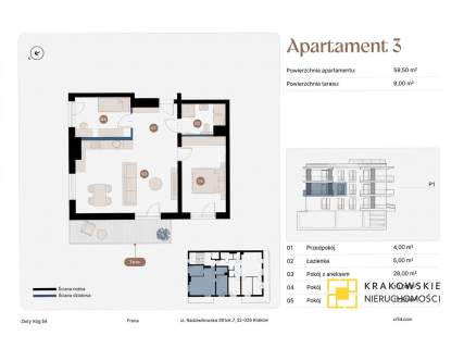 PENTHOUSE - PRYWATNY TARAS NA DACHU 70m2 PRESTIŻ
