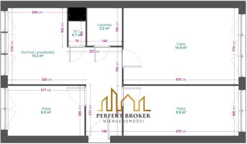 Kompaktowe 3 pokoje z widokiem, 48m2