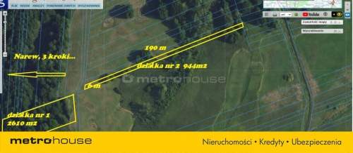 Działki rolne i łąki - 1,17 ha w Łacha, gm. Serock