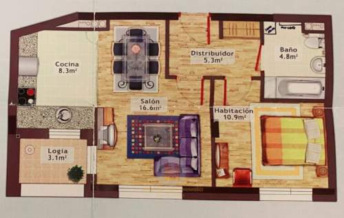 Apartament 2-pokoje z loggią i garażem podziemnym