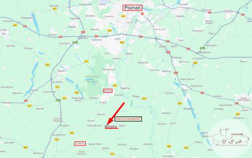 OSTATNIA DZIAŁKA 779 m2 Grzybno k. Mosiny