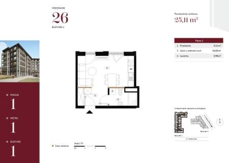 Nowe mieszkanie CENTRUM 25,11 M2