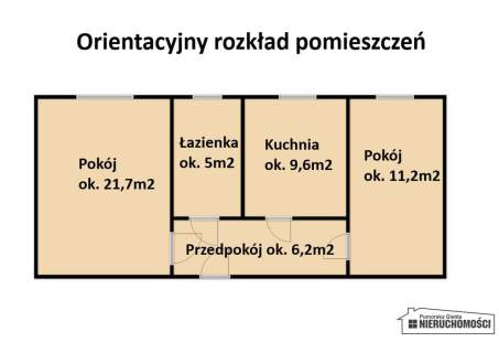 2 pokojowe mieszkanie na parterze