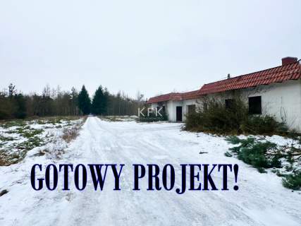 Działka z gotowym projektem i budynkiem