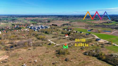 Działka 1464 m ,MPZP, Różnowo   10 min od Olsztyna