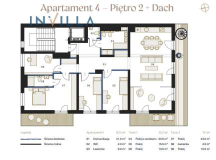 Wyjątkowy Apartament, prywatny taras na dachu 