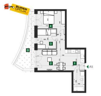 Mieszkanie 3 pokojowe w centrum Krakowa nad Wisłą