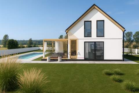 Ekologiczny domek 90m2/ ogród/ taras/ działka 10ar