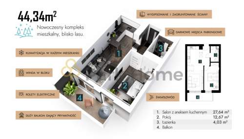 Mieszkanie na Osiedlu Lnianym w Lesznie. 44,34m2.