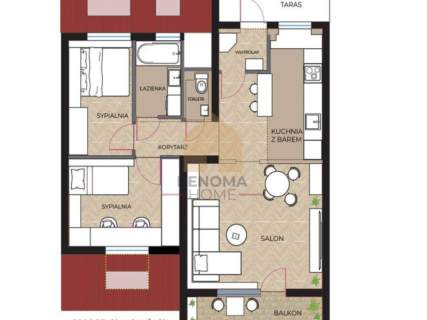 3 pokoje 58 m balkon Jawor