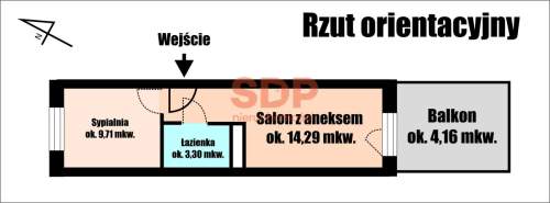 2 pokoje w spokojnej okolicy Brochowa - do własnej aranżacji