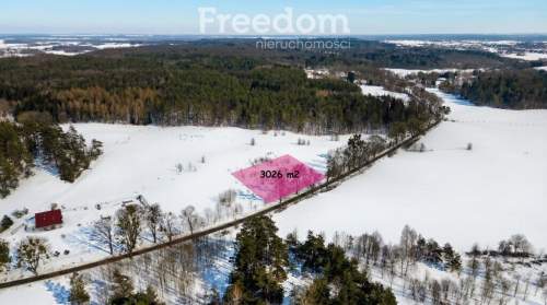 Malownicza działka 3026 m   las i jezioro