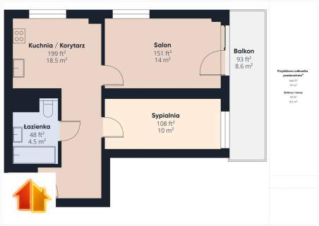 2 pokoje z balkonem garaż w cenie Marki