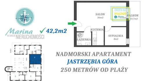 Nadmorski apartament 250 metrów od plaży
