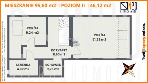 DWUPOZIOMOWE 4-POK MIESZKANIE Z BALKONEM RUCZAJ