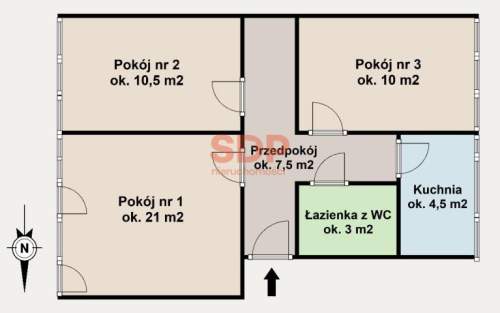 9 380 zł/m2 3 pokoje pełen rozkład garaż Grabiszyn