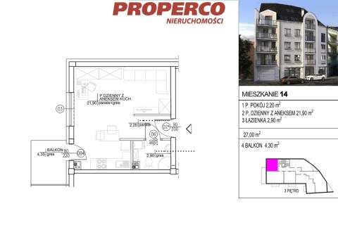 Nowe mieszkanie 1 pok., 27m2, Centrum, Kielce