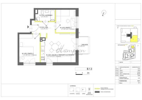 Apartament 56,31 m 3 Pokoje Balkon Las