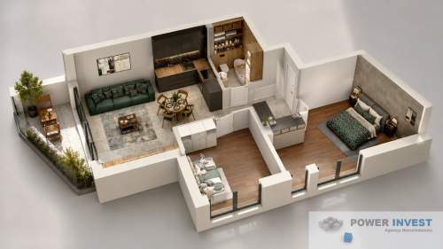 Loggia Salon od południa Zieleń wokół Kameralne