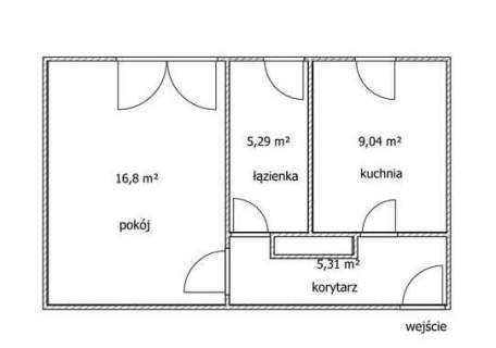 Przestronne mieszkanie 1 pokojowe z dużą kuchnią