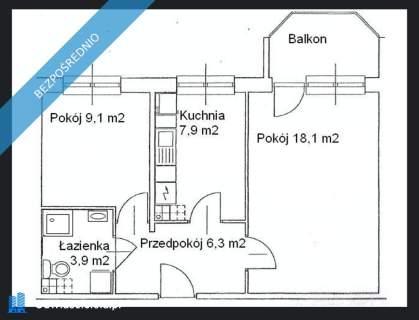Białołęka/Nowodwory ul. Barei 45,3 m2, możliwe 3 pokoje, m....