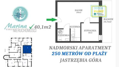 Nadmorski apartament 250 metrów od plaży