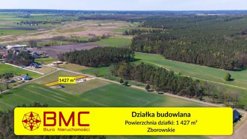 Działka Zborowskie gaz kanalizacja woda blisko las
