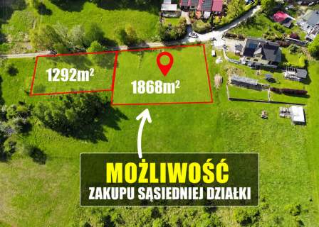Widokowa działka budowlana Żywiec Sporysz
