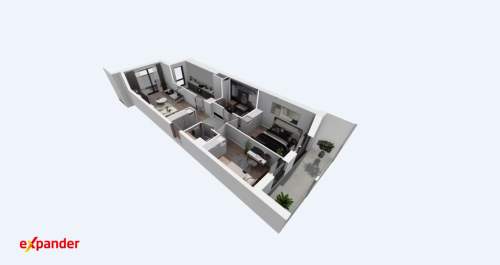 3 pokoje 65 m 2 balkony
