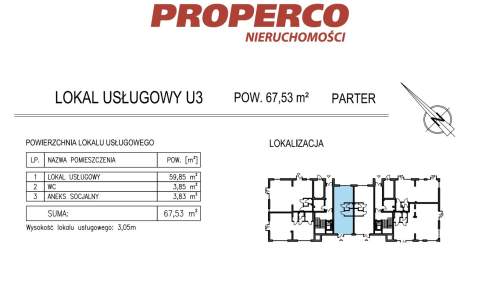 Lokal usługowy,67,53 m2, KSM, Al. Solidarności