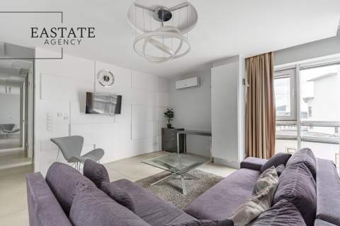 Apartament z panoramą centrum Warszawy