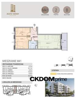M41 54,67 m 3 pokoje balkon 2 piętro