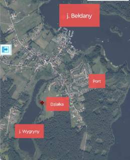 Piękna działka z linią brzegową jeziora Wygryny w Wygrynach