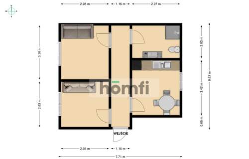 Mieszkanie na parterze po generalnym remoncie 49m2