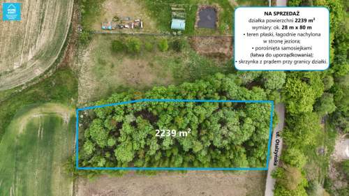 Działka nad jeziorem Pierwsza linia zabudowy 