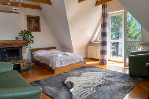 Gotowy apartament z kominkiem i panoramą Tatr