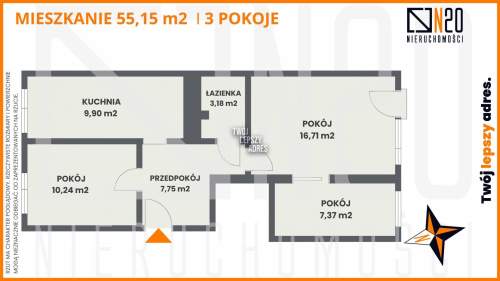 Azory 3 pokoje z potencjałem na zrobienie 4
