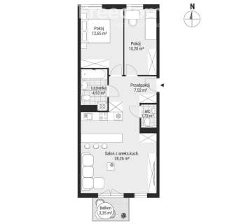 Apartament 65 m z balkonem brak prowizji i PCC