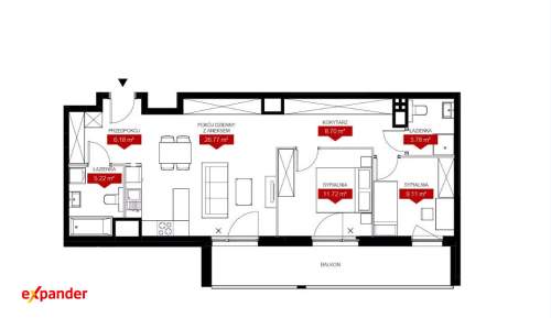 Komfortowe mieszkanie 72m2 z tarasem 14m2.