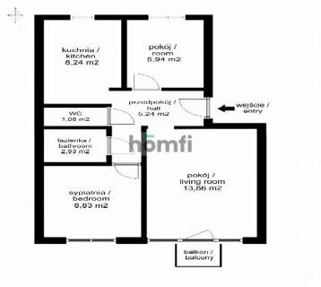 Prądnik Czerwony 3 pokoje Balkon Widok